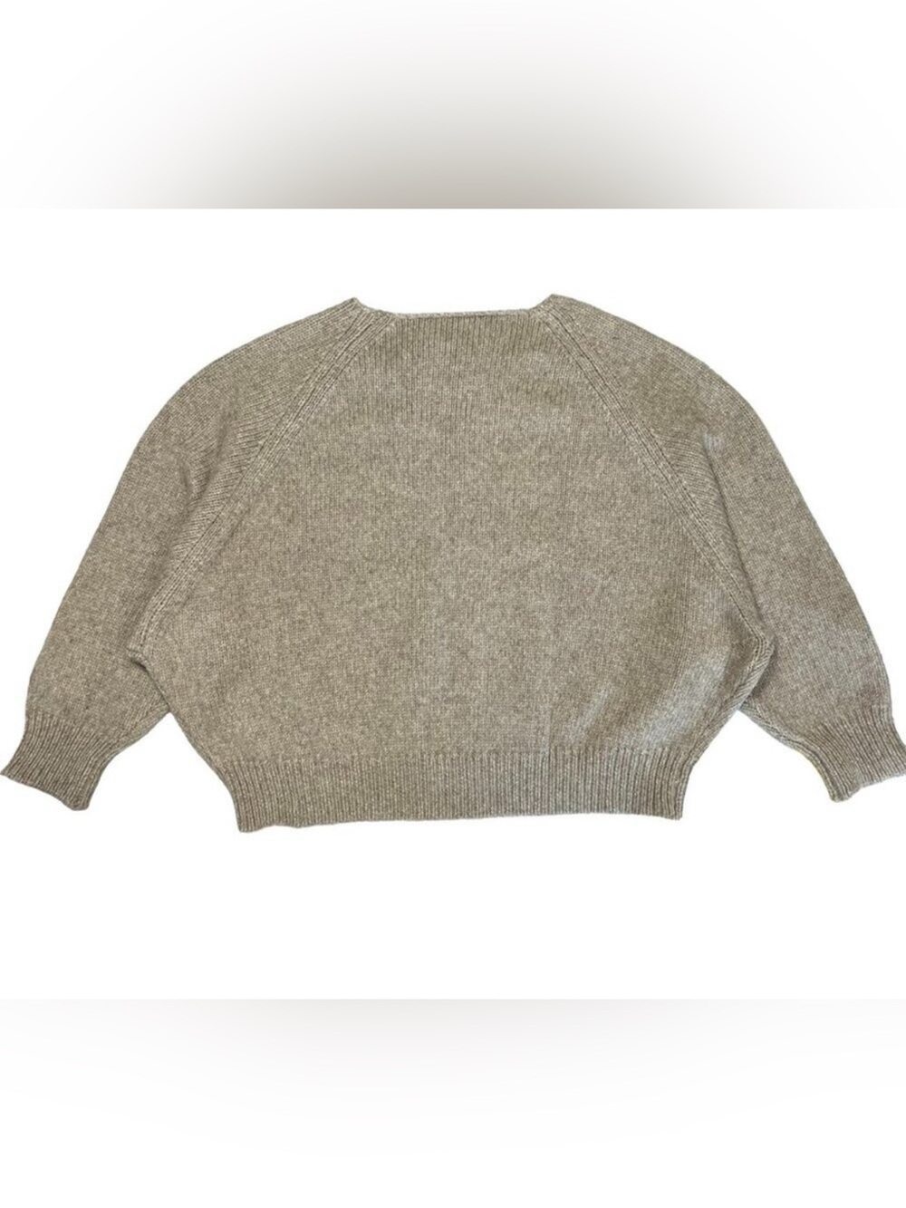 18-8 NILI LOTAN Wool Yak Blend Sweater Round Neck WOMENS L Beige Long Sleeve - Picture 4 of 15